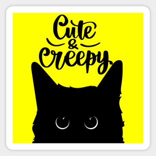 Cute & Creepy (Cat) Sticker